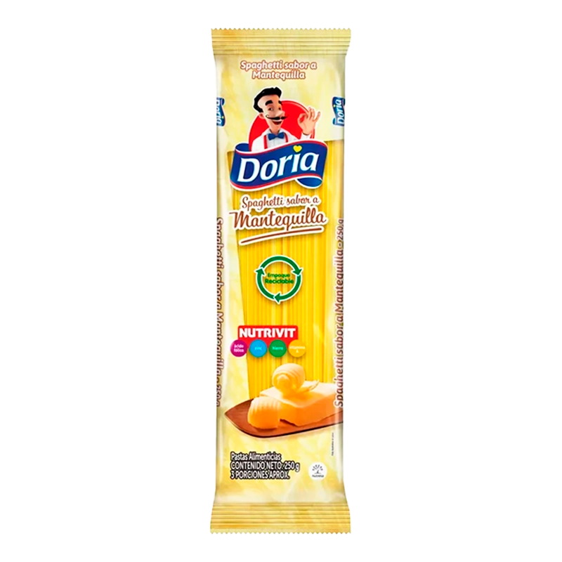 PASTA SPAGUETTI DORIA MANTEQUILLA X 250 GR